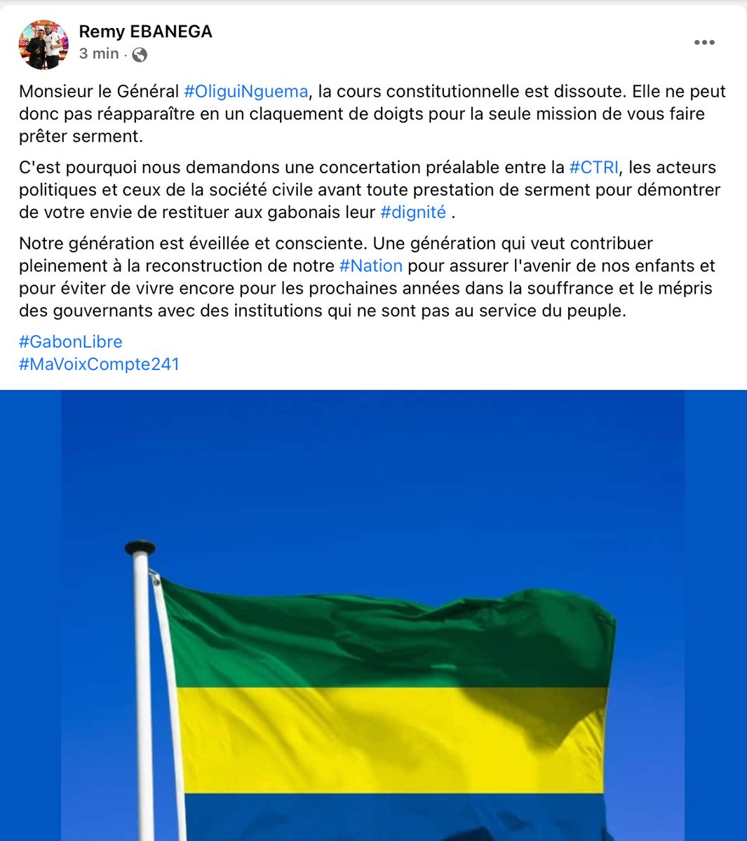 akongremy's tweet photo. #GabonLibre
#MaVoixCompte241 https://t.co/J1zmrVtnYK