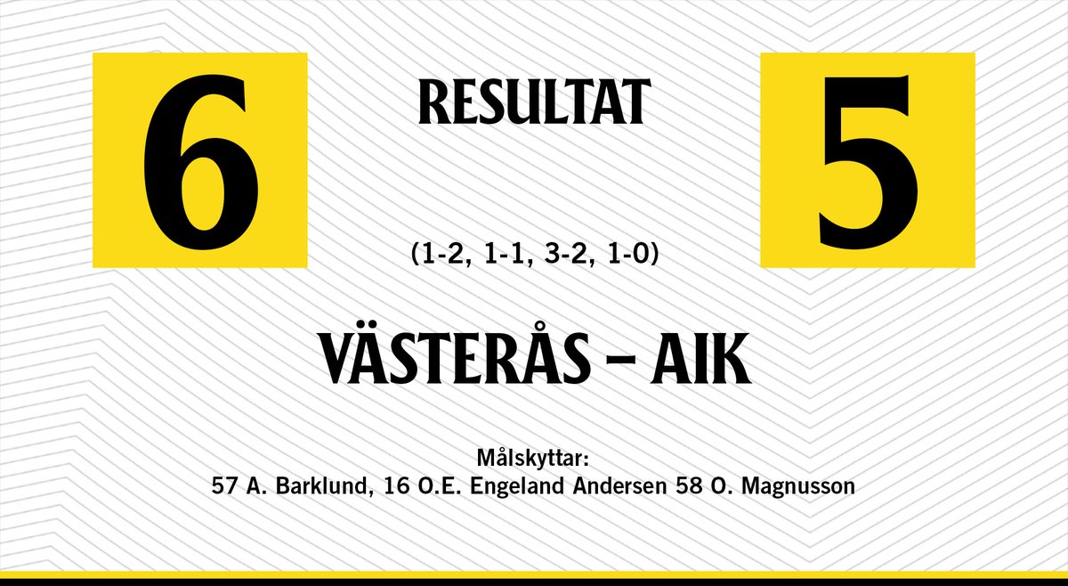 AIKishockey's tweet image. Engeland Andersen står för ett hattrick för Gnaget, men AIK förlorar till slut en svängig match i Hallstahammar.