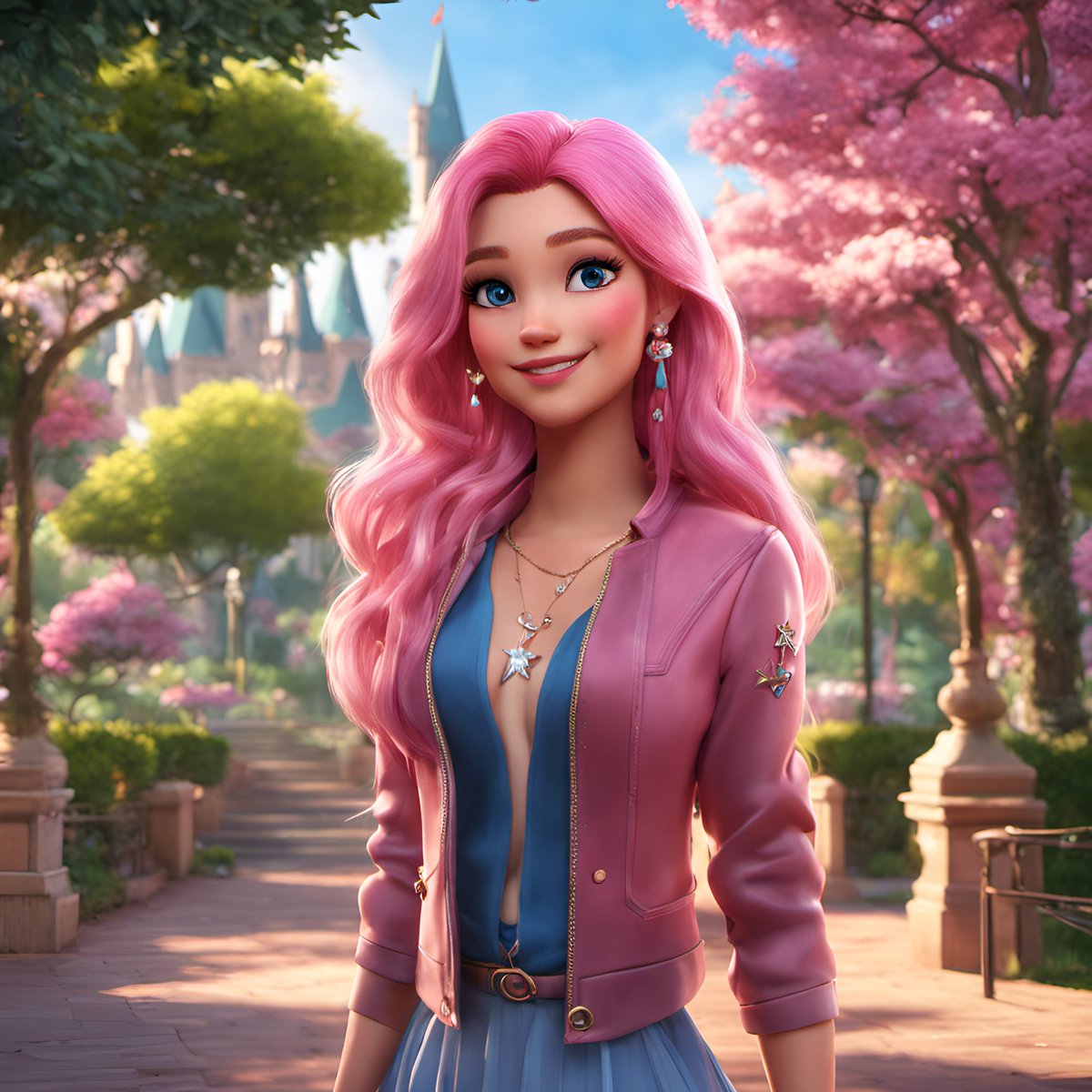 Splend_AI's tweet photo. A new Disney princess? 👸

#girl #niji #princess #disney #castle #pink #aiart #fantastic #portrait #AiCommunity #cartoon #aiartcommunity #artwork #ai #MadeWithSplend https://t.co/eVLdjGTJBX