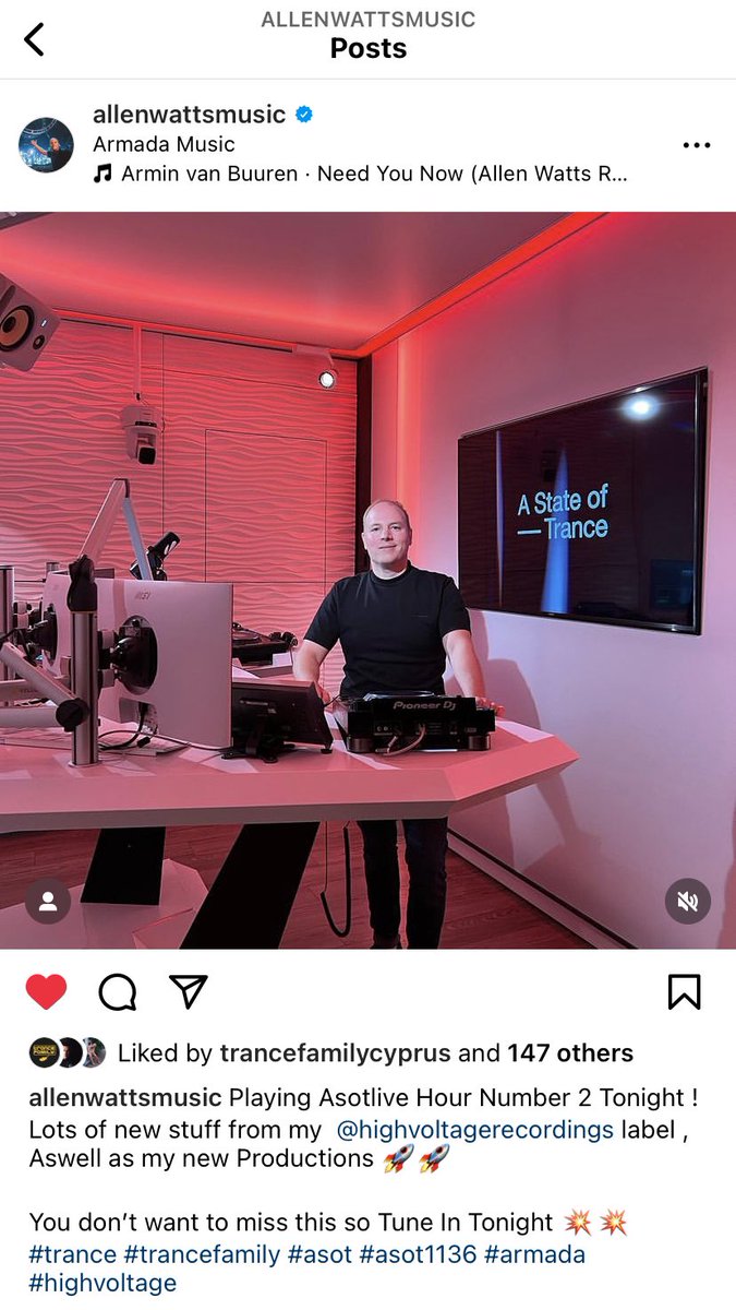 TranceSanctuary's tweet image. This evening @asot features @AllenWattsMusic on guest mix duties! 

#asot #asot1136