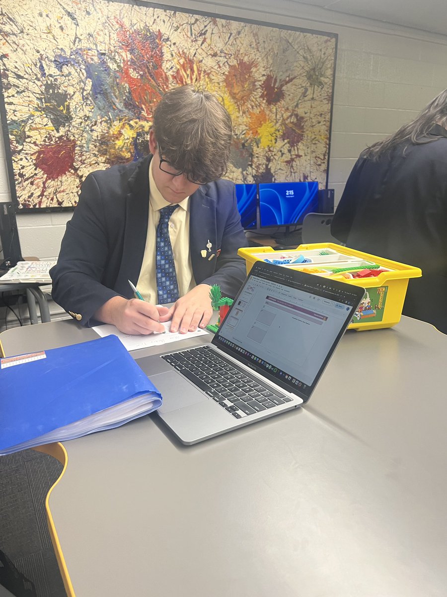 LinslyIT's tweet photo. #apcsp students and I are discussing why a programming language is different than spoken language. Using Legos they had to create a design, write instructions to have someone recreate their design exactly. https://t.co/lJS0JuOBj8