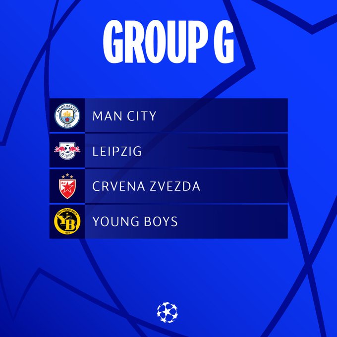 Ams_R on X: Team Pose UEFA Champions League 2023/24 Group G Match Day 4  Manchester City vs Young Boys 3-0 Crvena Zvezda vs RB Leipzig 1-2   / X