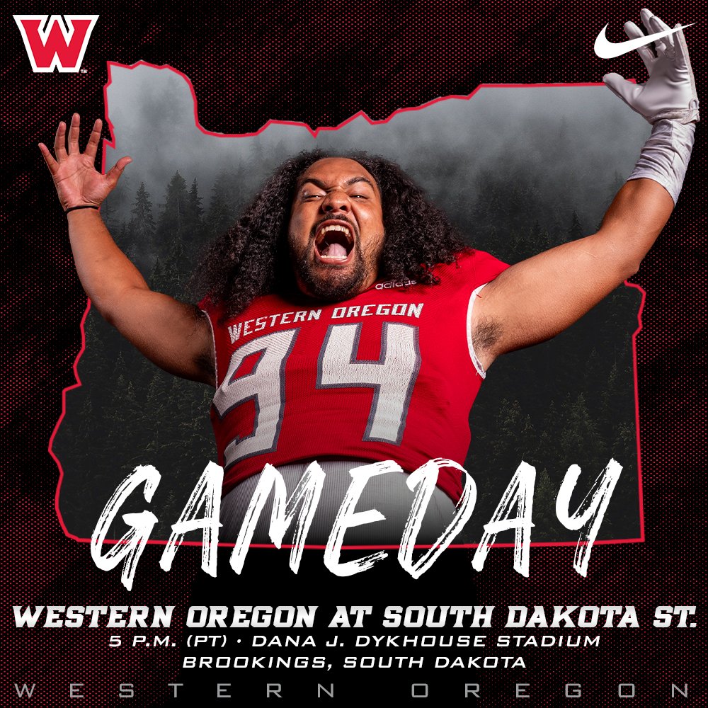 WOU_Wolves's tweet photo. FB | It's finally here ... IT'S GAMEDAY! 

The Wolves begin their 100th year of football on the road at defending FCS national champion and top-ranked South Dakota State.

📺https://t.co/6L6oDreWQk
📊https://t.co/4SJ4ptNhOt https://t.co/uKPIb1Q83A