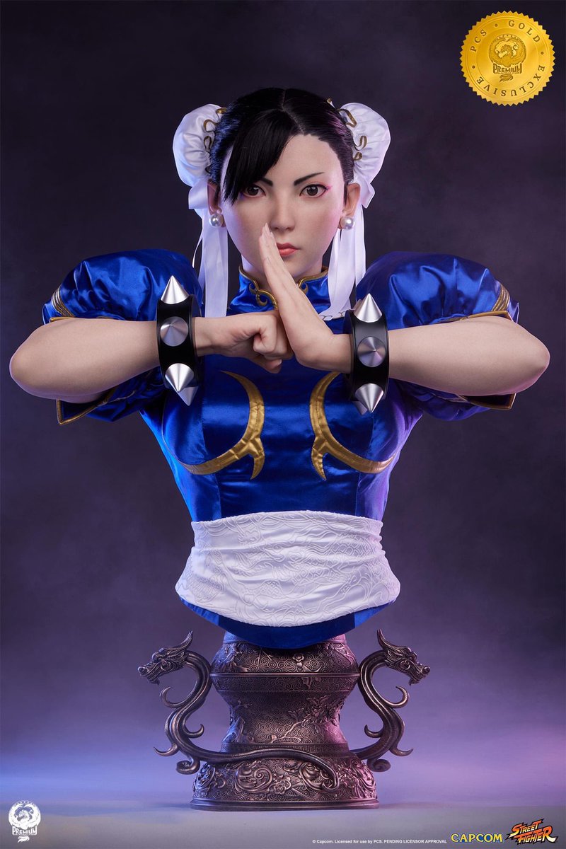 ironpinky's tweet photo. The lifesized 1:1 Chun Li bust by @CollectPCS is now up for preorder! Head to their IG page for more info. I had the honor of helping with the design portion of this statue #streetfighter #edwinhuang #pcstoys #premiumcollectiblesstudio #chunli https://t.co/jEcoDX6CCW