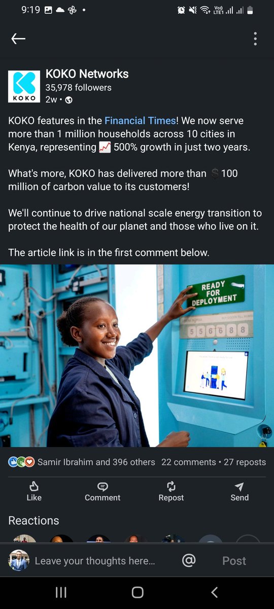 The selling of carbon credits is bringing in crazy revenues to companies. The tesla amount is almost equal to that from the sale of their cars. I think Koko Networks is leading locally.