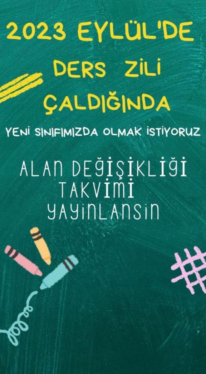 <a href="/talatyavuz29/">Talat YAVUZ</a> <a href="/Yusuf__Tekin/">Yusuf Tekin</a> İkinci üniversiteyi tamamladık. Kendimizi geliştirdik. Şimdi müjdenizi bekliyoruz Sayın Bakanım <a href="/Yusuf__Tekin/">Yusuf Tekin</a> 
#MebAlanDeğişikliğiBekliyoruz <a href="/kemalsamlioglu/">Kemal ŞAMLIOĞLU</a> <a href="/yilmaznazif/">Nazif Yılmaz</a> <a href="/farukyelkenci/">Ömer Faruk Yelkenci</a> <a href="/cftcblnt/">Bülent ÇİFTCİ</a> <a href="/EgitimBirSen/">Eğitim-Bir-Sen</a>  <a href="/turkegitimsen/">Türk Eğitim Sen</a> <a href="/_aliyalcin_/">Ali YALÇIN</a> <a href="/alideniz02/">Ali DENİZ</a> <a href="/_mehmettuncay/">Mehmet TUNCAY</a> <a href="/talatyavuz29/">Talat YAVUZ</a>