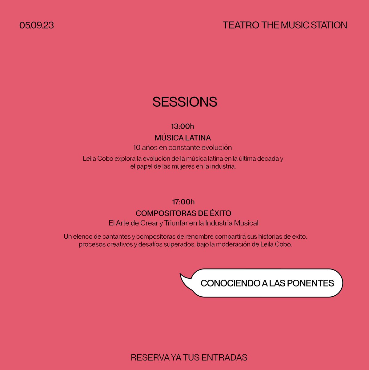 SheSounds_OF's tweet photo. Desvelamos las primeras ponentes de She Sounds Sessions 💥 ¡Atentas! 💥

Consigue tu entrada gratuita en https://t.co/w2Ljh4Wp0o https://t.co/D9Cx7SwSTg