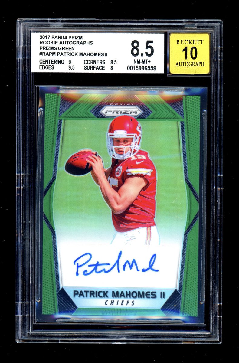 Mahomes Green Prizm RC Auto anyone feeling spicy want to trade?