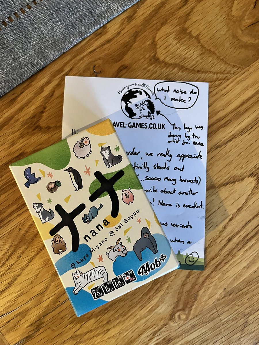 Bazzzooo's tweet photo. @TravelGamesUK thanks for the copy of Nana and the nice note Ben. Much appreciated. https://t.co/ZuCCQ3LR8z