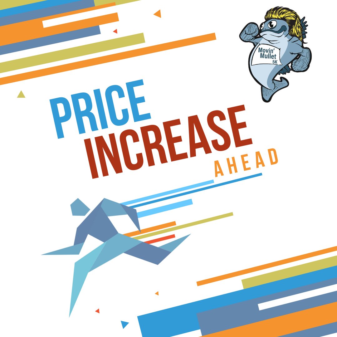 PlayJOSC's tweet image. Price increase ahead for our Movin' Mullet 5k Run! 

Price increases September 1st. Register today!

conta.cc/3PlQJT0
