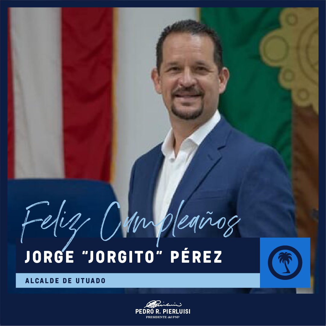 Muchas felicidades a nuestro Alcalde de Utuado <a href="/JorgePere2020/">Jorge Pérez Heredia</a>. Gracias por siempre decirle presente a nuestro partido y todo tu pueblo. Seguiremos trabajando en equipo rumbo al triunfo en el 2024. #SomosMásPNP