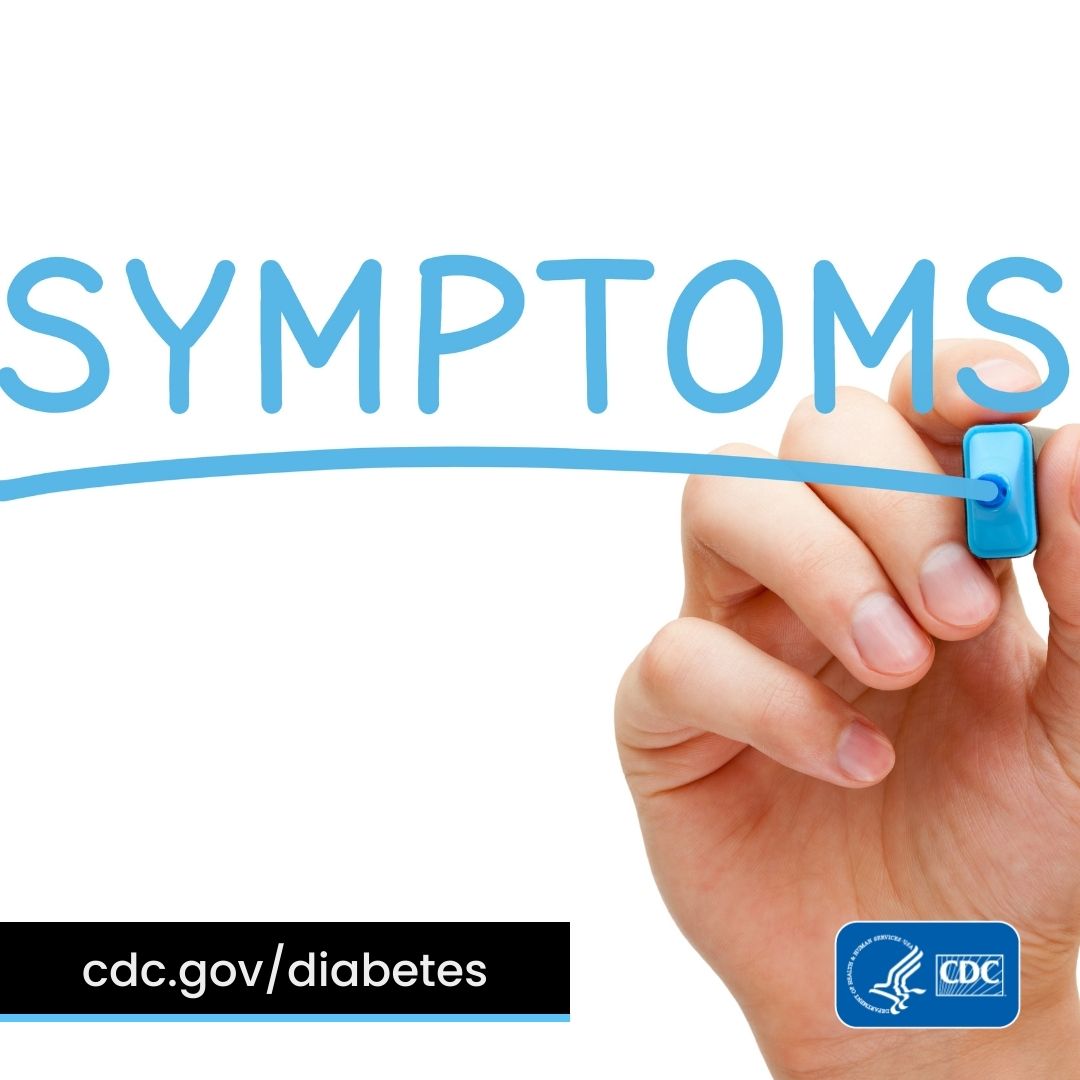 CDCDiabetes's tweet photo. #ThursdayTips: #Diabetes symptoms you should know:
🔵Frequent urination
🌫️ Fatigue or lack of energy
🥤 Excessive thirst
If you have these or any other diabetes symptoms, see your doctor about getting your blood sugar tested: https://t.co/SBqg4NRPrv https://t.co/cwQORSFClm