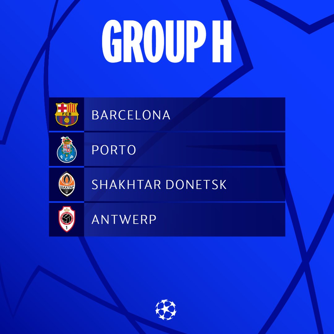 UEFA Champions League on X: "Predict 1 thing to happen in Group H... 🔮  #UCLdraw https://t.co/wbR1lOYSOp" / X