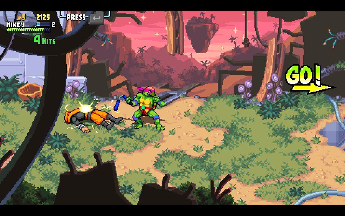 ArizonaColt_'s tweet image. My Shredder's Revenge is bugged after the update. Leo is the only one who shows up on the character select screen, and has his normal textures. Every other character has messed up textures. #ShreddersRevenge  #DimensionShellshock