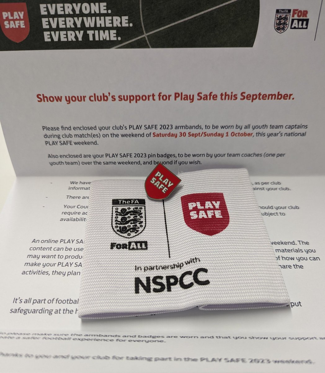 Who is taking part in Play Safe 2023?

🗣️On Saturday 30th Sept &amp; Sunday 1st October English football is set to unite again to promote Play Safe – a countrywide campaign to focus attention of the vital importance of safeguarding in our national game #PlaySafe #Safeguarding 

Find