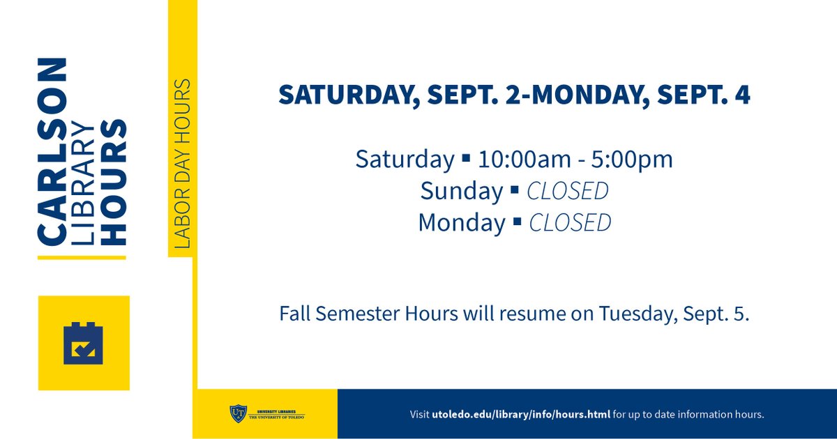 Carlson Library at UToledo tweet media