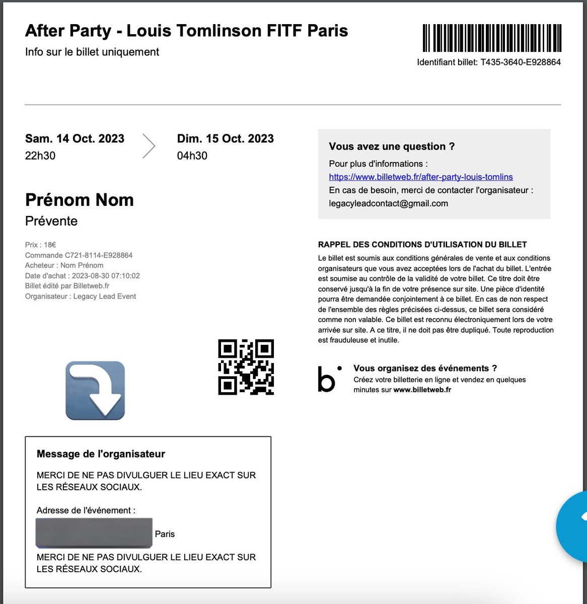 LegacyLeadEvent's tweet photo. Le lieu sera indiqué de cette manière sur vos billets, nous vous demandons s’il vous plaît de ne pas le divulguer sur les réseaux sociaux. Tout ce qu’on peut vous dire c’est qu’il est INCROYABLE & à deux pas du concert ✨ #FITFAPLLE https://t.co/MvsCnd8yOL