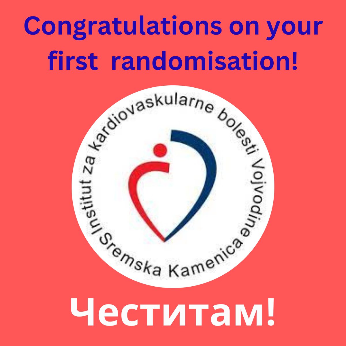 easyas_trial's tweet photo. Congratulations to The Institute for Cardiovascular Diseases from Serbia who has already randomised their first participant today despite opening just a few days ago! 👏🇷🇸@LazarVelicki #ICVDV #TheFirstOfMany #CardiovascularNews @TheBHF @uniofleicester @NIHRresearch @LeicesterCTU https://t.co/dAvwpqUasS