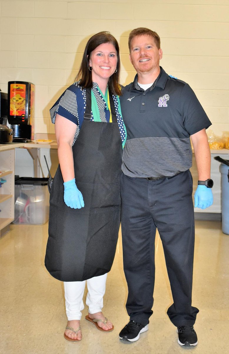 Thank you Mr. Jones and Ms. Seavers for feeding out teachers and staff a fabluous lunch today! #MilanAwesome #MilanLife