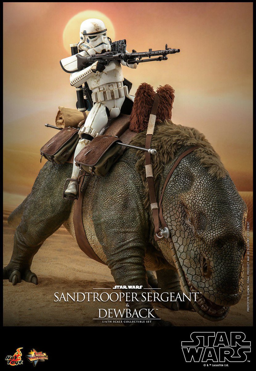 Hot Toys, Sandtrooper Sergeant & Dewback!

PREORDER: shrsl.com/477e6

#ActionFigure #ActionFigures #HotToys #StarWars #Sandtrooper #Dewback