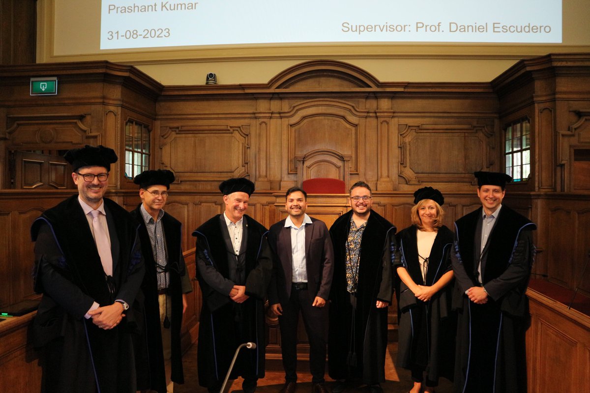 Dr_Escudero's tweet photo. Prashant, my first PhD student passed today his PhD viva, congrats Dr. @PrashantKumar_Z and all the best in your future career!🥳🥳 https://t.co/EhujrYfZ1U