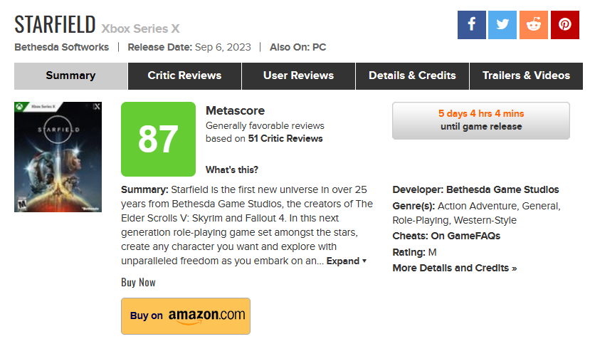 PeterOvo on X: Xbox / Bethesda gave one Starfield review code to