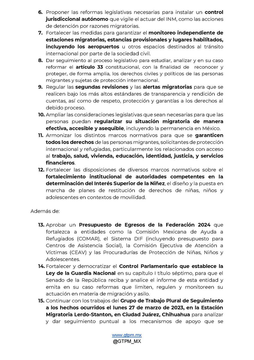 Grupo de Trabajo sobre Política Migratoria | GTPM tweet media