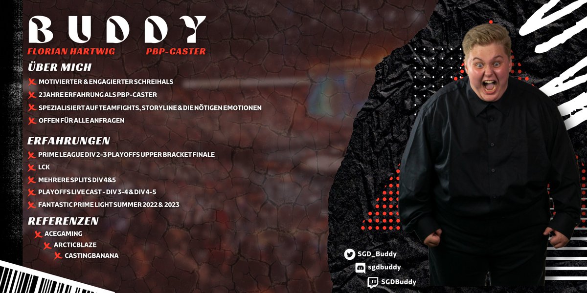 ‼️ATTENTION‼️
Auch für den nächsten Split, den Winter Cup sowie für einzelne Games bin ich auf der Suche nach einem Team zum Casten!
Alle wichtigen Infos sind in der Grafik!

Big thanks to <a href="/aptraxia/">Engie</a> for the graphic 🫶
Und nochmal gaaaanz großes Danke fürs Foto <a href="/Nilge_Live/">Nilge</a> 
RT=❤️