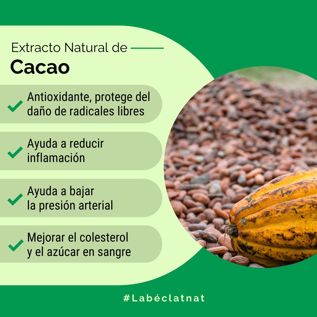 EclatLabs's tweet photo. #ExtractoNatural de #cacao
-Antioxidante
-Desinflamatorio
-Baja presión arterial
-Mejora colesterol
https://t.co/eEmexgOV4c https://t.co/xwRtt1mHzM