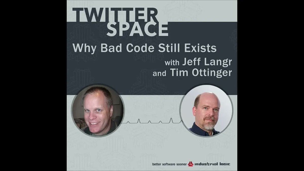 IndustrialLogic's tweet image. Industrial Logic developers @jlangr and @tottinge have an open discussion on why bad code still exists.
bit.ly/3KZVdMs
#testing #softwaredevelopment #engineer #programming #coding