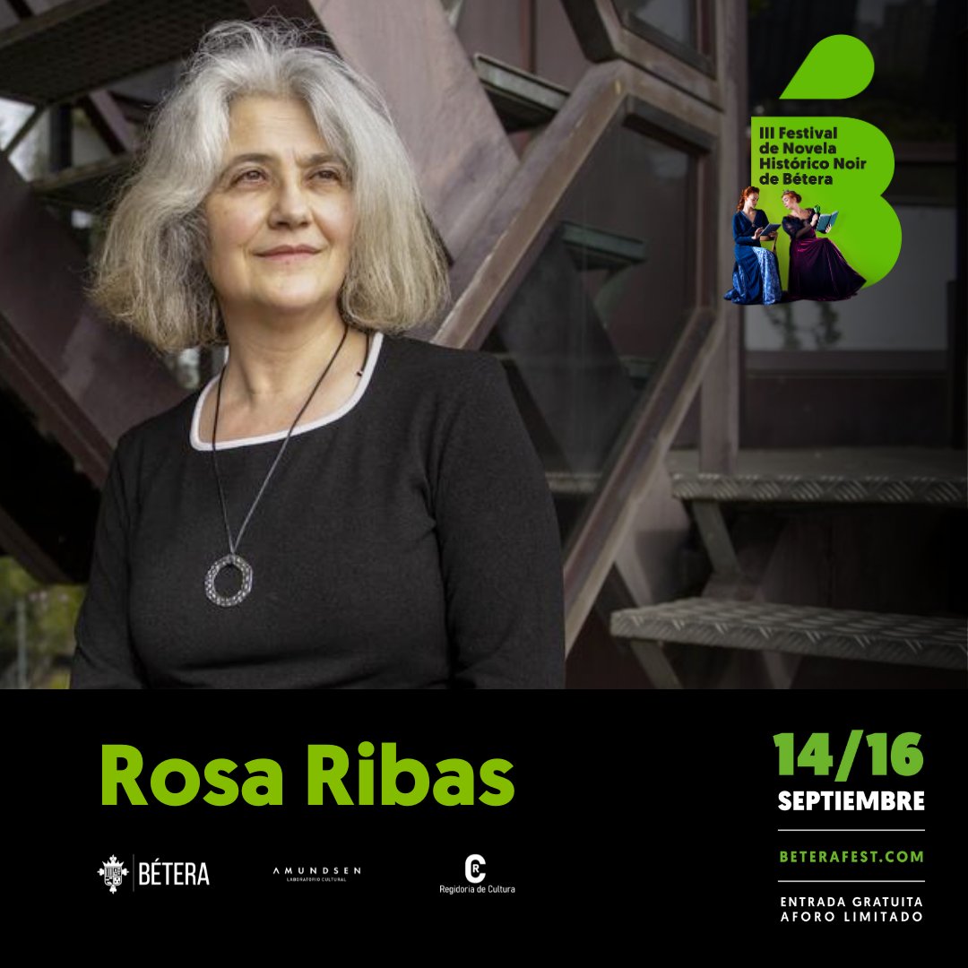 beterafest's tweet photo. El viernes 15 de septiembre estará  Rosa Ribas ✍️ en Bfest. 

¡Estamos contando los días para empezar!

👉 La entrada a Bfest es gratuita y después de cada acto hay venta y firma de ejemplares. 

#bfest #beterafest #novelahistorica #novelanegra #cultura https://t.co/iAE4Ig90Nm