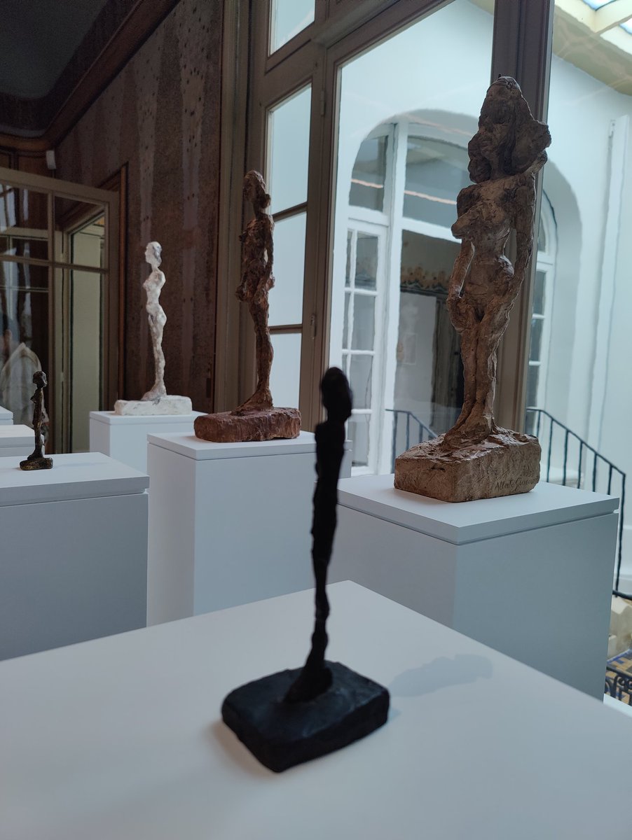 #Giacometti Institute #Paris is located where G lived &worked throughout his career #Architect Grasso devised a scheme while modernizing it in parts, represented by white inserts offer contrast to darker original interiors all while providing space to display the beautiful work