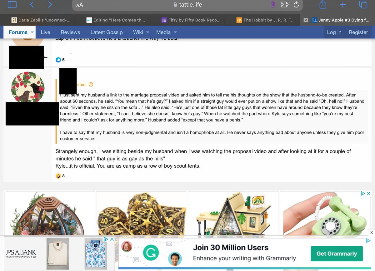 dariazeoli's tweet photo. Wow, @TattleLife, not only do your members mock cancer patients, but some are homophobic as hell. Since it’s impossible to report posts on your hate site if you aren’t already a member, I’m calling your community out publicly. 

Stop speculation on people’s sexuality. https://t.co/lzi0N4Dubl