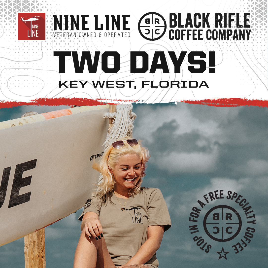 NineLineApparel's tweet photo. It's almost time! Stop by our NEW Key West, FL store this Saturday to grab a FREE @blckriflecoffee  specialty coffee ☕ and grab some new gear! 🇺🇸

1000 Duval St, Key West, FL 33040

#ninelineapparel #keywest #brcc #blackriflecoffee #coffee #caffeine https://t.co/81PtbUHrcM