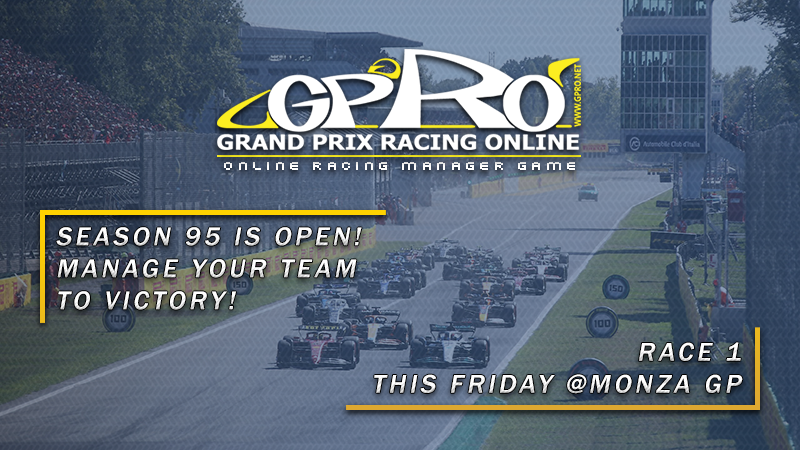 Get your racing team ready for Season 95! gpro.net