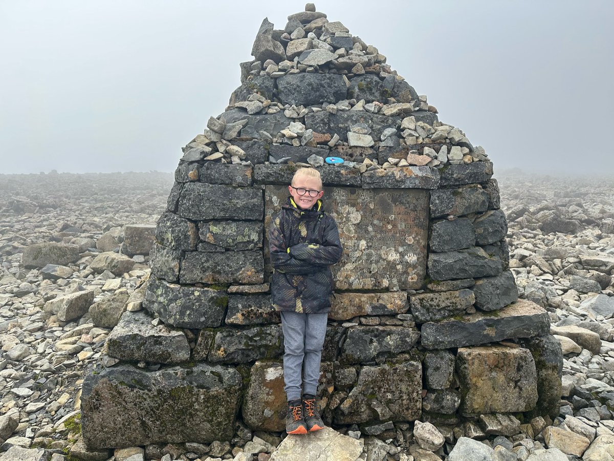 rachcptr's tweet photo. Feeling super proud of Tobias today 🥰@WestBrettonJIPE @WestBrettonJI Tobias climbed to the top of Ben Nevis today ⛰️ what an amazing achievement  🌟🌟 https://t.co/i4goMK7eTI