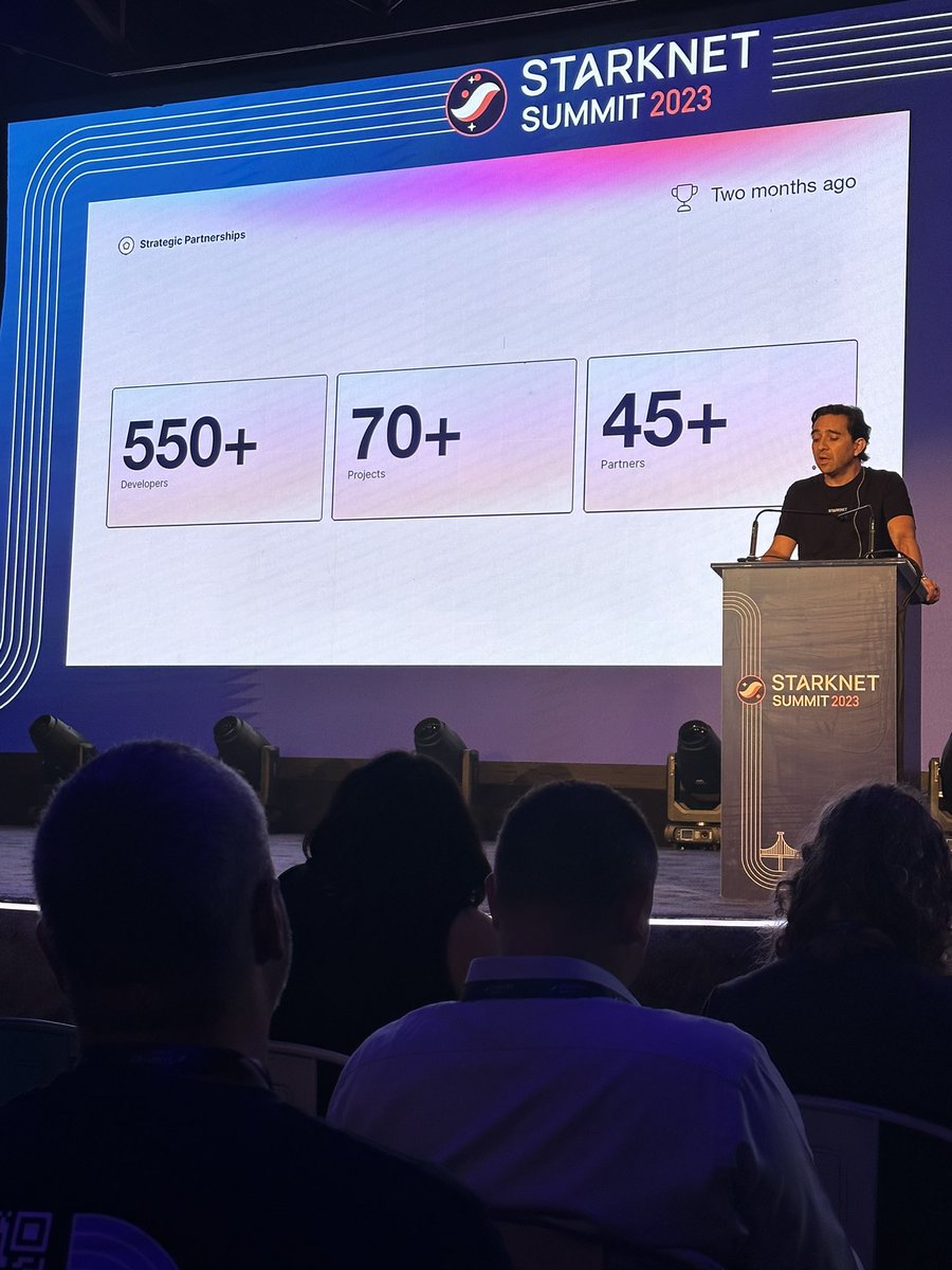 StarknetEco's tweet photo. The Starknet Summit is ongoing✅💪 https://t.co/c7GKtT2qno