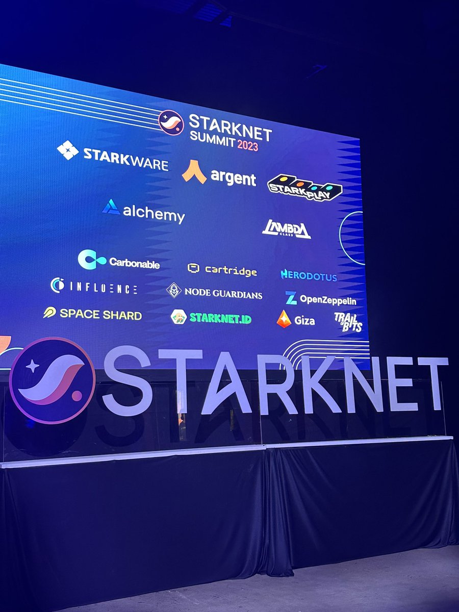 StarknetEco's tweet photo. The Starknet Summit is ongoing✅💪 https://t.co/c7GKtT2qno