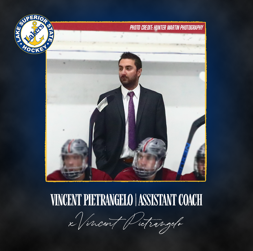 LSSU has added Vincent Pietrangelo to the coaching staff as the Lakers' third assistant coach in following NCAA rule change!

Congrats Vinny!

RELEASE: bit.ly/3EpAy0k