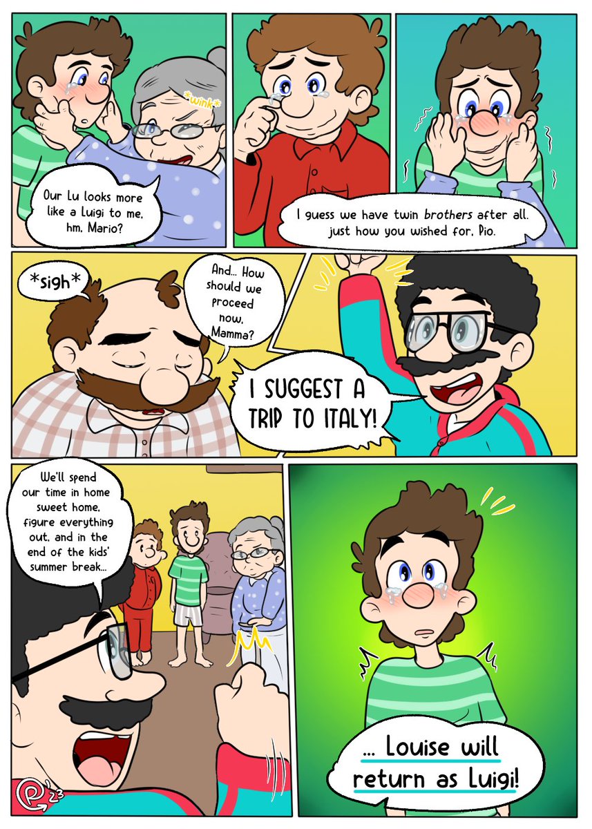 1_upboys's tweet photo. Parrotfish Pg 17-18π
#mariobros #SuperMarioMovie #mariofanart #supermariobros #luigi #luigifanart #cuteluigi #supermariofanart #1upboys #supermariobrothers #wholesome #Luigimybeloved #1ub #smb #marioandluigi #parrotfishcomic #transcomic #transluigi #lgbt #smbfanart #smbcomic https://t.co/ksOnGfzDFp