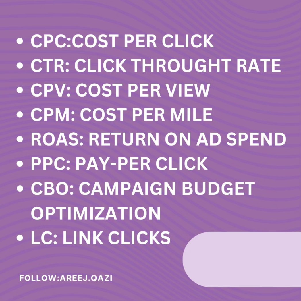 Areej9453410382's tweet photo. Here are Some Marketing Abbreviations for you all which makes   condense complex concepts into concise forms, aiding in quick comprehension of campaigns, strategies, and metrics. 
#marketingandadvertising #socialmarketing #socialmedia https://t.co/C5Jh7d1dyb