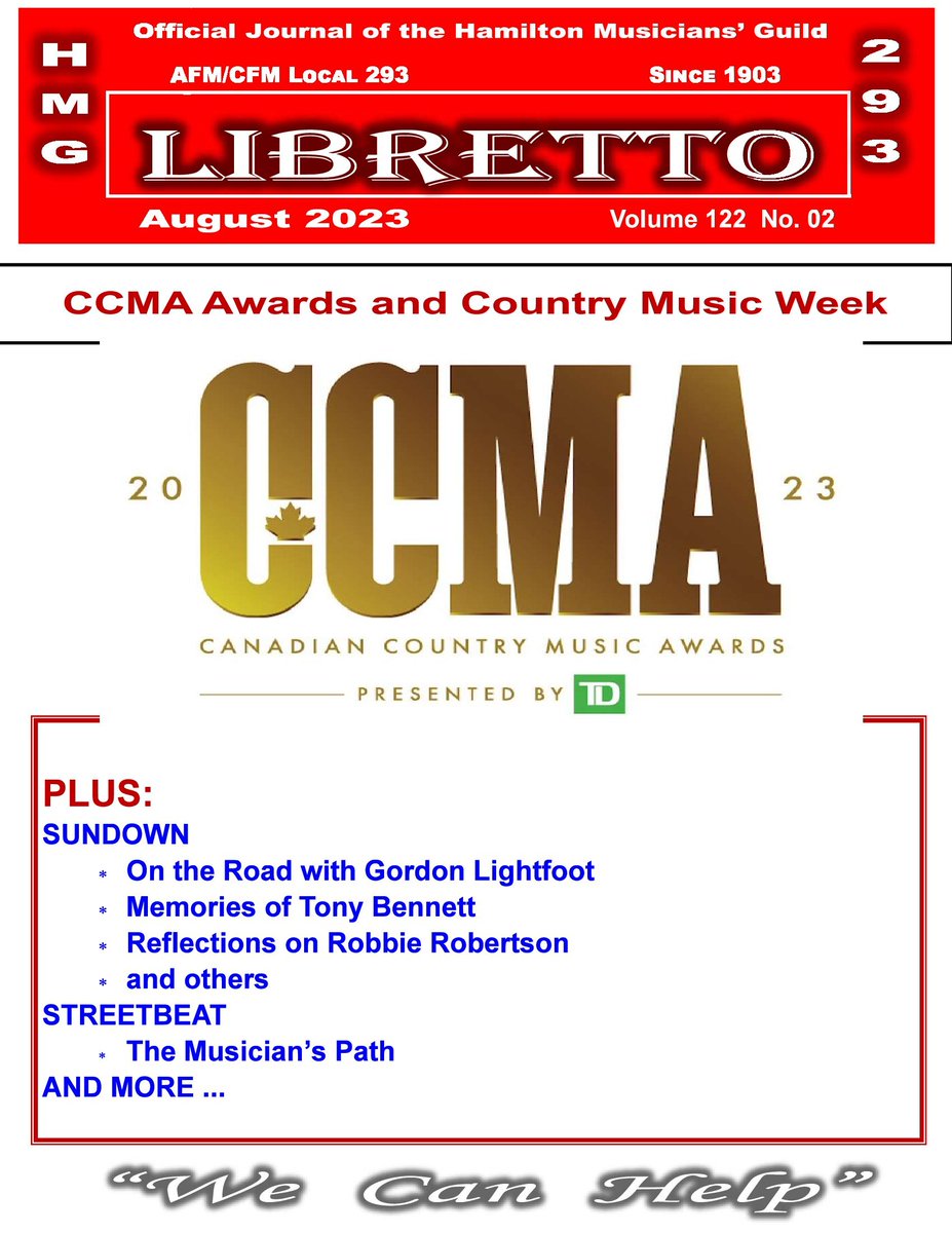 guild_musicians's tweet photo. The newest issue of The Libretto is now available at https://t.co/X7RfAOwUPR #GordonLightfoot #RobbieRobertson #TonyBennett #CCMA https://t.co/wctQObE52y
