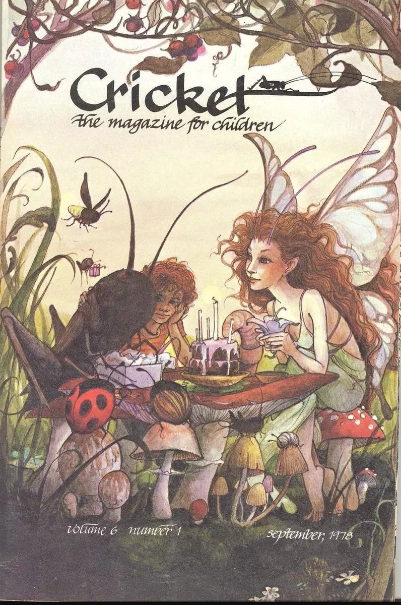 PulpLibrarian's tweet photo. Cricket: the magazine for children. September 1978. Cover by Trina Schart Hyman. https://t.co/9DDKE5plWZ