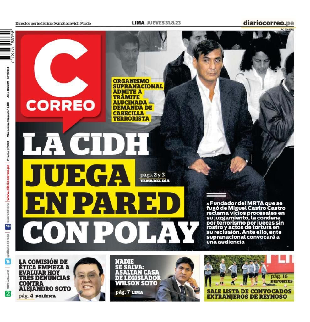 KeikoFujimori's tweet photo. La misma CIDH que hoy abraza y beneficia a Victor Polay del MRTA es la que bloqueó la sentencia del TC para la libertad inmediata de Alberto Fujimori. Es hora de hacer respetar las decisiones de nuestro país sobre un ente que siempre ha protegido a los terroristas y perjudicado al presidente que los venció.
