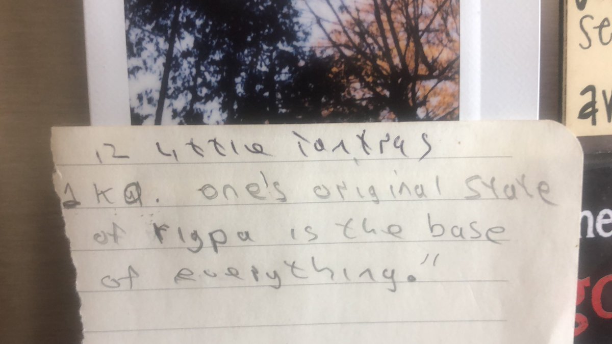 ChrisCrumbo's tweet photo. From 12 little Tantras on my fridge - “one’s original state of rigpa is the base of everything “ https://t.co/K3pOpsUdcj