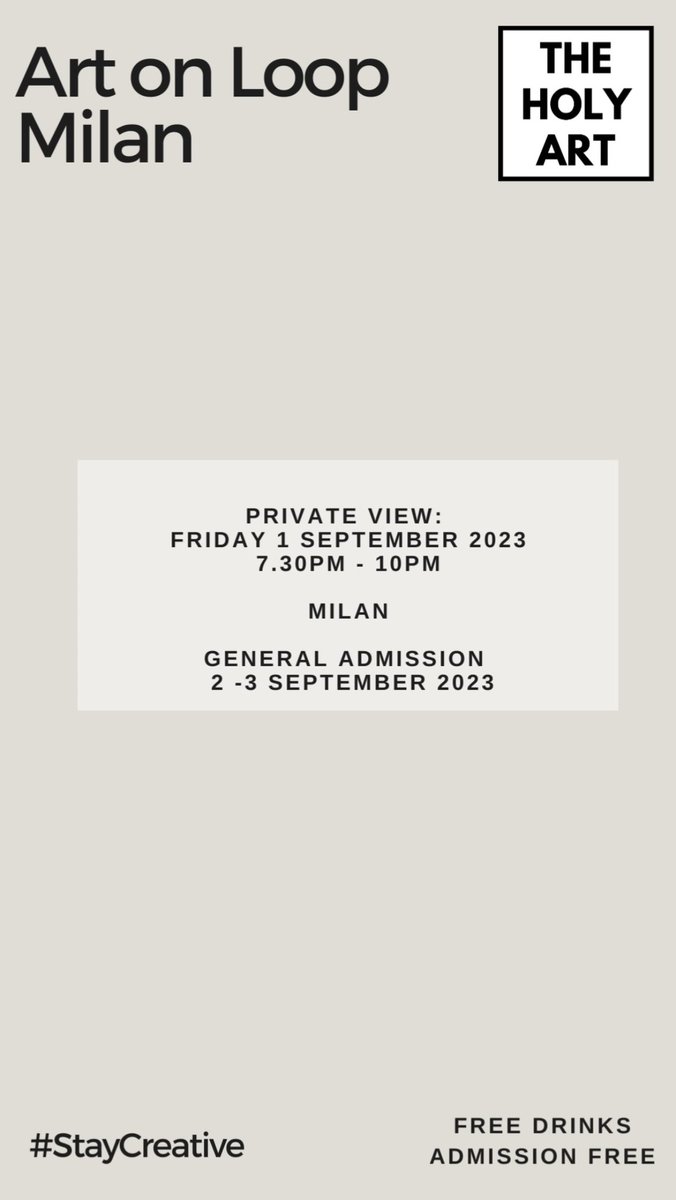 ✨TOMORROW NIGHT✨

1 - 3 September 

📍Milan 

My artwork “Blooming” will be in this exhibition 🌸

#TheHolyArtGallery #TheHolyArt #ArtOnLoop #ArtonLoopMilan #TheHolyArtArtist