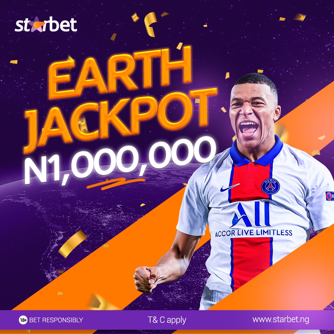 officialstarbet's tweet photo. Play to win the Earth jackpot of #1m 🤯💰. Hurry to the website right away to play Jackpot!!!

Visit website https://t.co/qOPVkUjGir 

Bet Responsibly (18+)
------
#Starbet #EveryoneWins
#bet #bettingtips
#jackpot
#playjackpots https://t.co/vc9Cdpt1Hk
