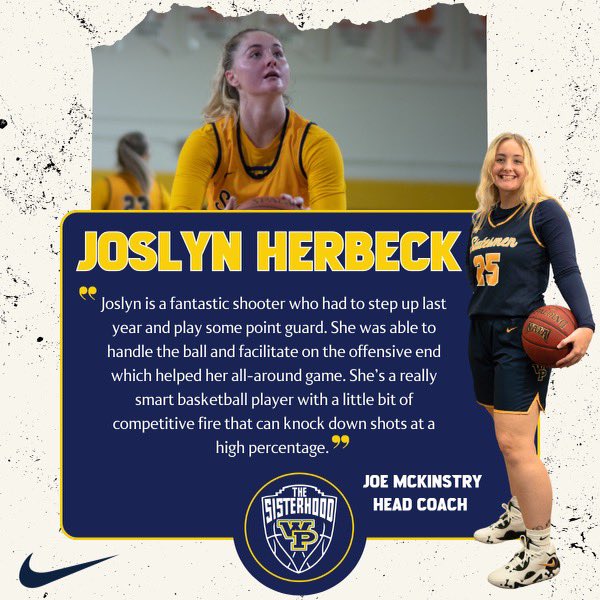 StatesmenWBB's tweet photo. Our next returner is Joslyn Herbeck from Fond du Lac, WI.

#TheSisterhood https://t.co/f3U8VBnnQw