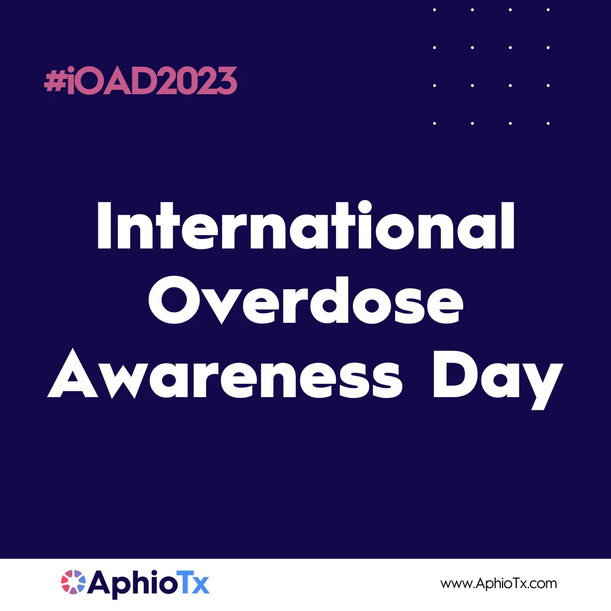 AphioTx's tweet photo. It's international Overdose Awareness Day, working to raise awareness and reduce stigma around drug use disorders to help prevent deaths. Access to approved treatments is one way to help prevent overdoses.

Learn more about our research: https://t.co/a5YqD9W0rs

#iOUD2023 https://t.co/BGnu5DAW3r
