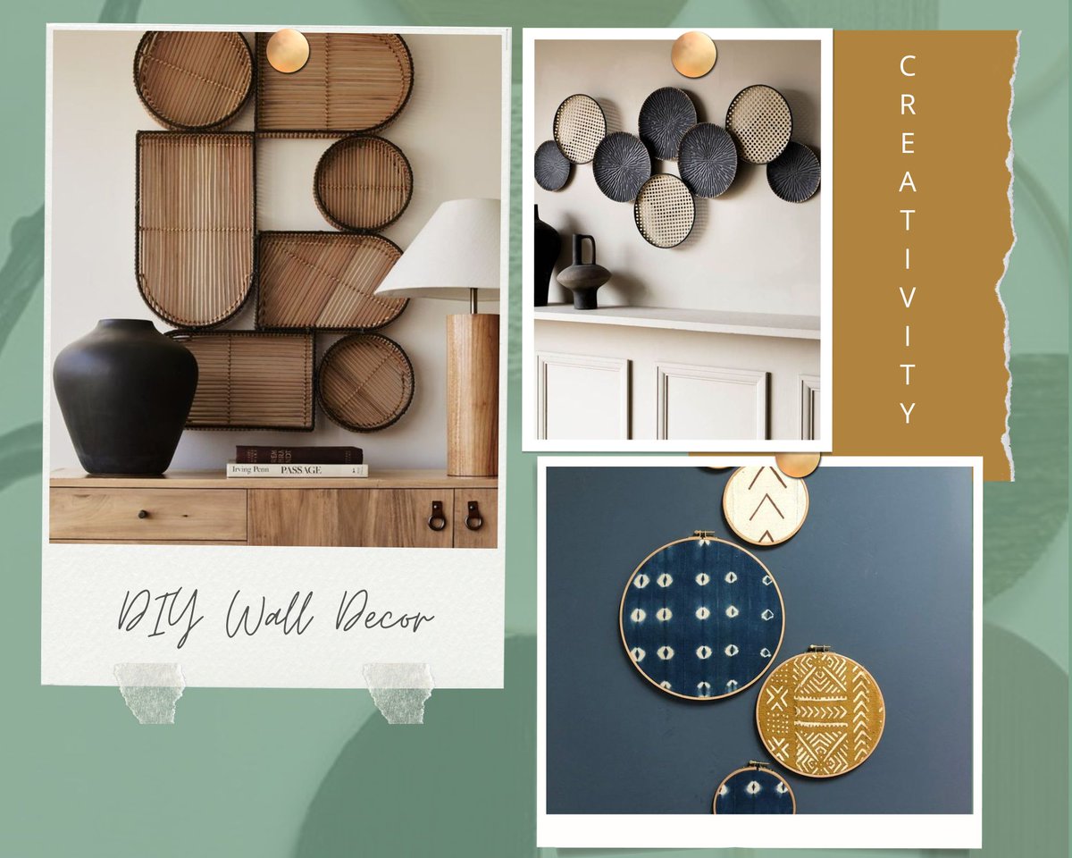 oraanjinteriors's tweet image. Elevate your space with inventive DIY wall decor using cane baskets and upcycled sewing items. Craft captivating art pieces, adding texture and charm while reflecting your style. Discover more at oraanj-interiors.co.uk
#DIYWallDecor #UniqueArtistry